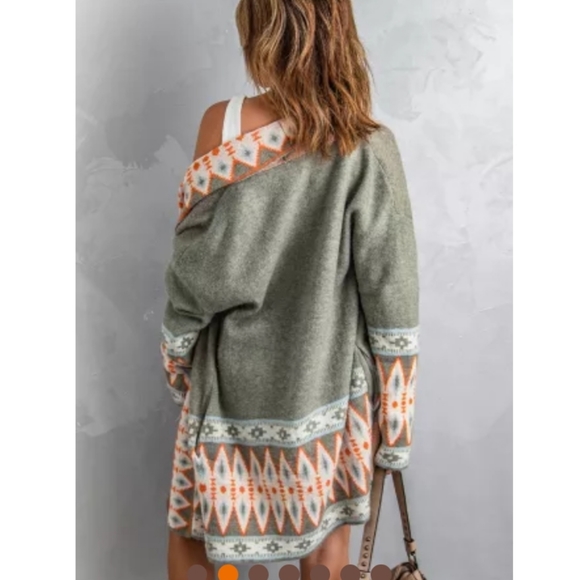 1 2x left😊 New boutique Aztec open front Cardigan - Picture 8 of 15